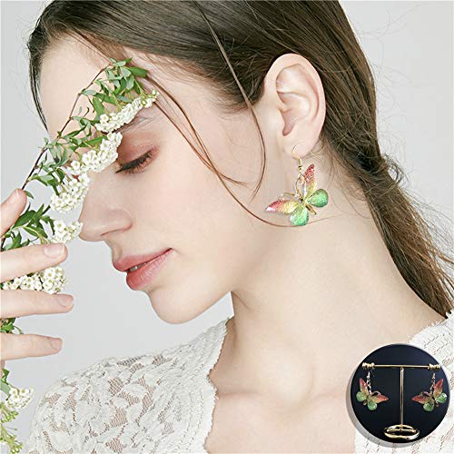 8 Pairs Of Butterfly Earrings, light weight Acrylic Colored Earrings Women Fashion Jewelry Gift,Earrings Sets (8 Pairs earring set)4