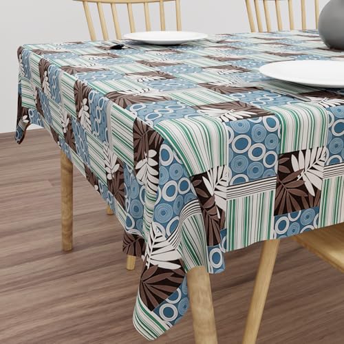 Image of Wings Star Premium Dining Table Cover for 6 to 8 Seater, 60 x 90 inch Size, Waterproof and Dustproof (60x90 inch- 6-8 Seater) Blue::Green