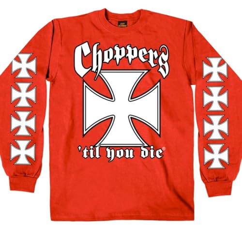 Hot Leathers Men's America Flag Long Sleeve Shirt (Black, Large)