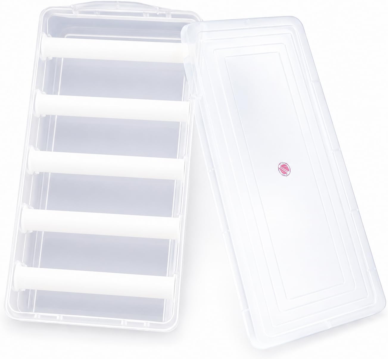 Shyamvun Women's Transparent Bangle Storage Box For | Chudi & Jewellery Organiser With 5 Rod Partitions | Portable Box For Bangles, Bracelets, Watches & Accessories