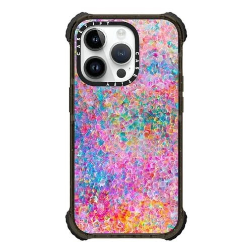 CASETiFY Ultra Impact iPhone 14 Pro Case [5X Military Grade Drop Tested / 11.5ft Drop Protection] - My Neon Summer by Ingrid Ching - Glossy Black by CASETiFY - Used condition - US$6.41