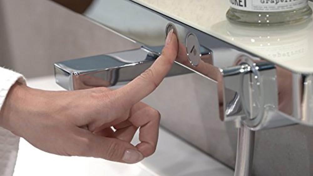 hansgrohe ShowerTablet Select 300 Aufputz Wannenthermostat, für 2 Funktionen, Weiß/Chrom