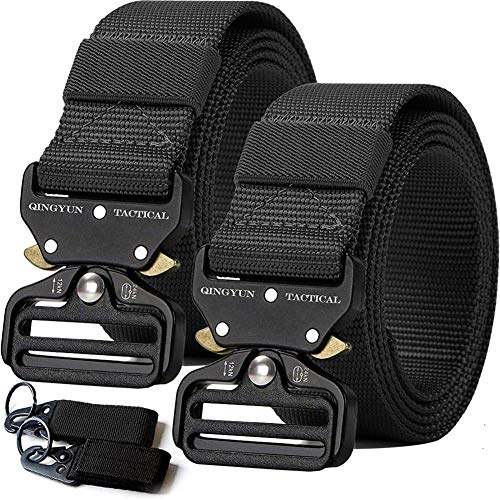Tactical Belt,Military Style Belt, Riggers Belts for Men, Heavy-Duty Quick-Release Metal Buckle