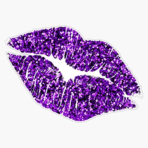 MAGNET Glitter Lips : Purple! Magnet Bumper Sticker Car Magnet Flexible Reuseable Magnetic Vinyl 5