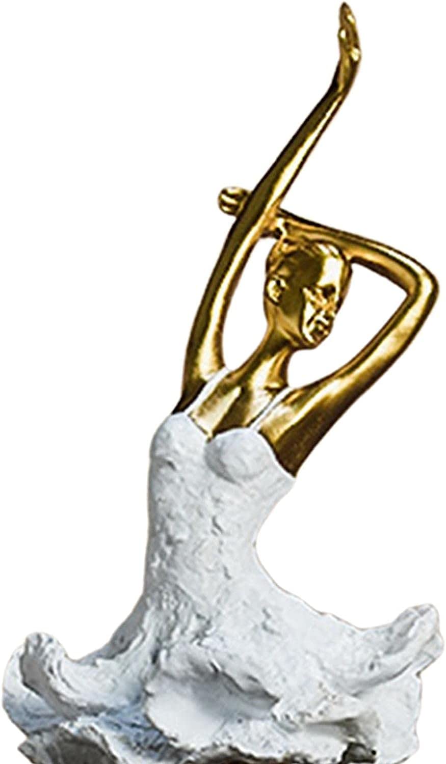Statue Decorative, Collezioni, Statuette da scrivania, Statuette di Ballerine, sculture Artigianali per Feste, Bar, Ufficio (Oro)
