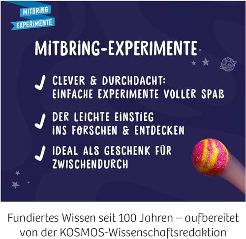 KOSMOS 657765 Flummi-Planeten, Bunte Flummis selbst herstellen, Coole Farbmuster selber Mixen, Experimentierset für Kinder ab 8 Jahre, Mitbringexperiment, Aktivität für Kindergeburtstag