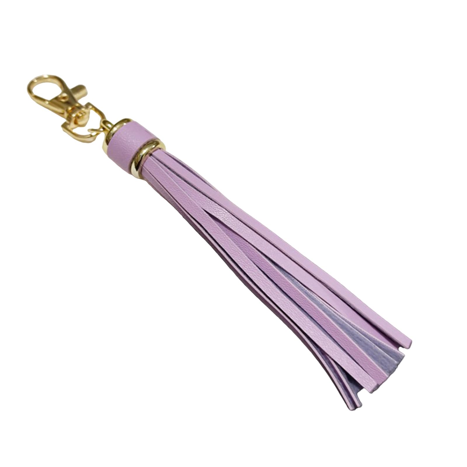 MICFENY Handmade Tassels Keychain Bag Charm Stylish PU Leather Tassels Keychain Pendant With Metal Rings For Secure Attachment