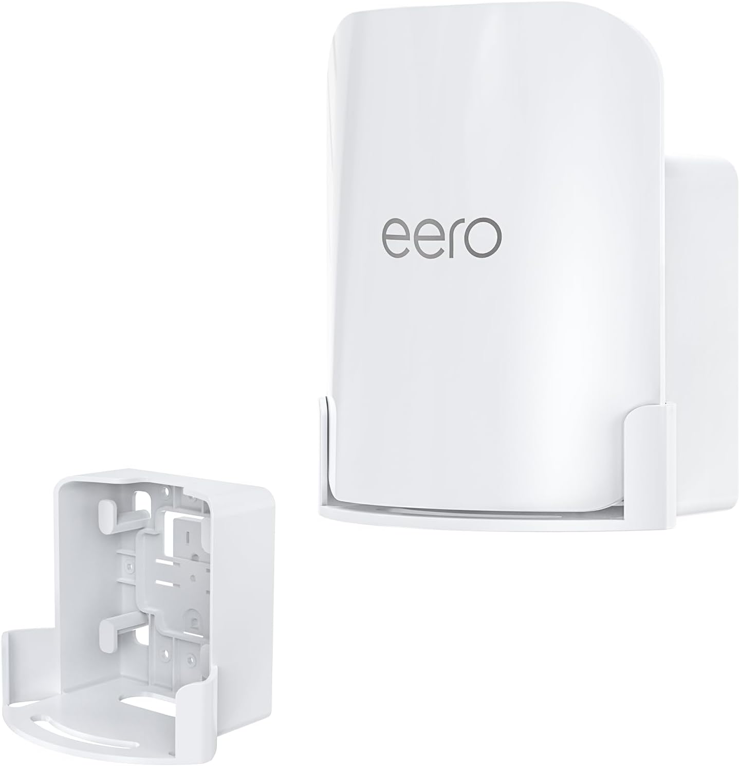 XLTTYWL eero Pro 7 Wall Mount Kit, erro 7 Pro Outlet Mount Bracket Optimize Space&Cable Management Accessories eero Pro 7 Compatible with erros Pro 7 Tri-Band Mesh Wi-Fi 7 Router (White, 1 Pack)