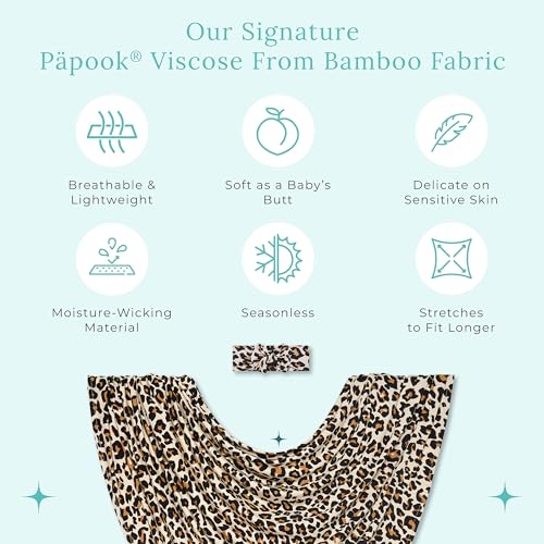 Image of Posh Peanut Swaddle Blanket & Headband Set - Viscose from Bamboo Stretchy Baby Swaddle for Newborn Girls, Receiving Blanket or Nursing Cover