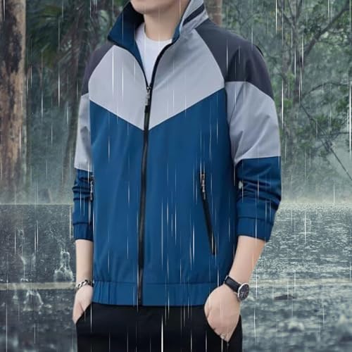 Image of MIA FASHION Mens Water Rasistance Jacket for Light Rain Full Sleeves Zipper Jacket Inside Pocket for Bike Riders & Outdoor Activity