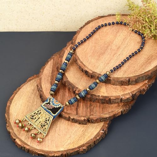 Image of AAKRITI ART CREATIONS Handcrafted Tribal Dhokra & Royal Brass Necklace Collection | Queen, Cleopatra & Heritage-Inspired Statement Jewelry | Artisan Ethnic Necklaces for Women