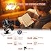VODA Newly Upgrade Stove Fan 4 Blades Heat Powered Fan with Magnetic Thermometer for Wood Log Burner Fireplace