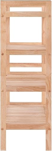 Miniatura 4 de TRESORS Zapatero de madera, organizador de zapatos de 2 piezas, 2 niveles, apilable, estante de almacenamiento de zapatos para entrada, pasillo,