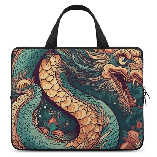Sac bandoulière ordinateur portable 12 pouces uni dragon oriental - Sacoche PC portable