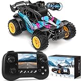 suangrc RC Truck with Camera, 2.4GHz FPV Remote Control Car with 2.4" LCD Screen, RC Car with 45Β° Adjustable Camera, 2 Speeds Modes, Alloy Body, Remote Control Off-Road Truck for Adults Beginners