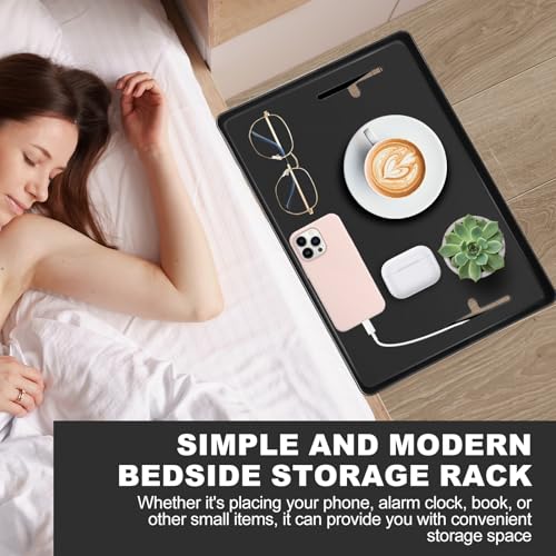 Bedside-Shelf-for-Bunk-Bed-Top-BunkCollege-Dorm-Room-and-Kids-Room-EssentialsBed-Side-Table-Tray-OrganizerClip-Tray-Side-TableClip-On-NightstandStorage-TrayBlack Bedside Shelf for Bunk Bed Top BunkCollege Dorm Room and Kids Room EssentialsBed Side Table Tray OrganizerClip Tray Side TableClip On NightstandStorage TrayBlack