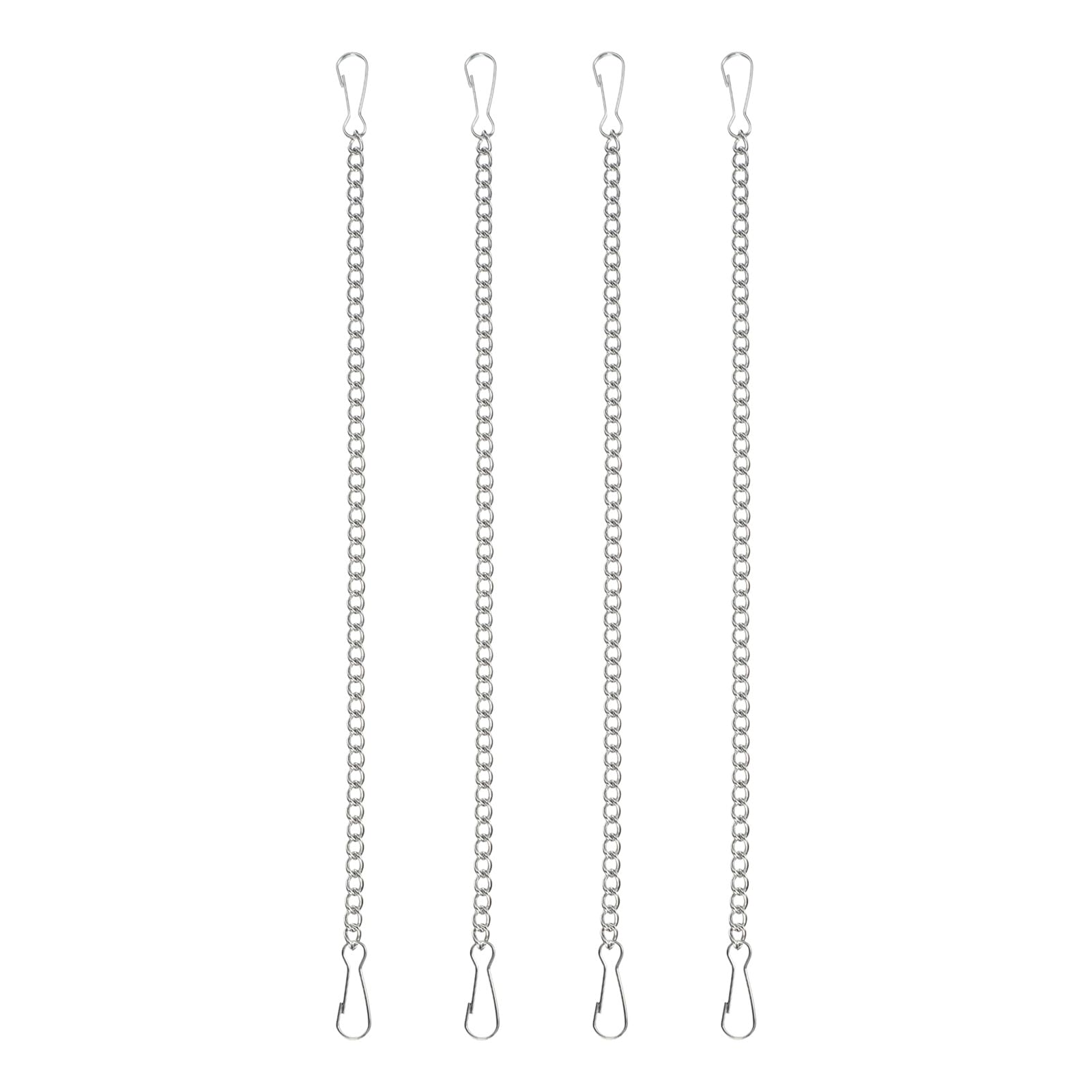 PATIKIL 4Pcs Hanging Chains with Hooks, 25cm Plant Hangers for Bird Feeders Planters Lanterns Wind Chimes Chalkboards and Ornaments, Silver