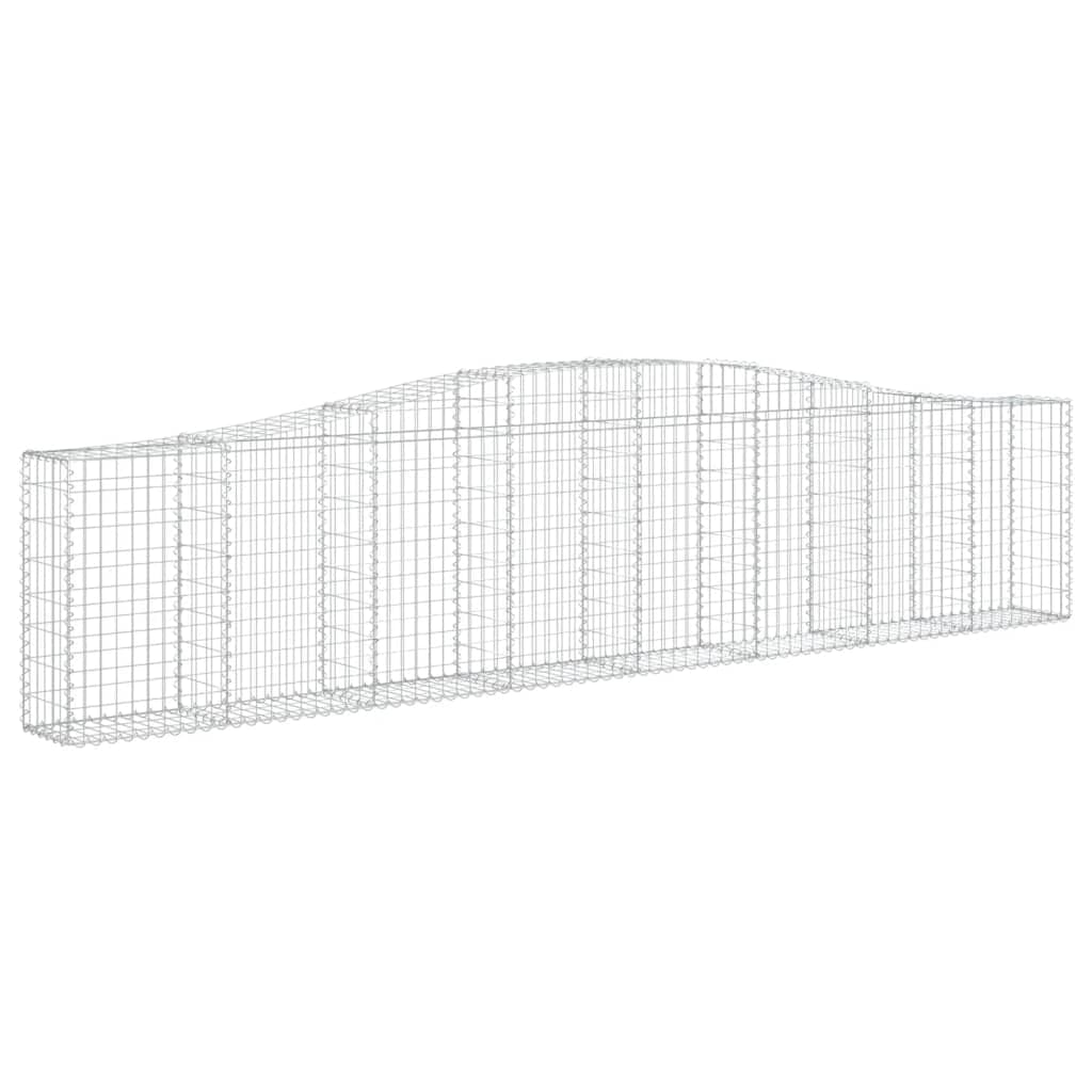 7-TLG - Cesta para gaviones (400 x 30 x 80/100 cm, galvanizada), diseño de arco alto