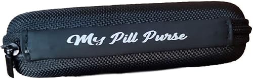 Miniatura 6 de My Pill Purse Organizador de pastillas negro  Pastillero vacío de 5 x 6 x 175  Capacidad para bolsas de pastillas de 3 x 4 pulgadas  Organizador