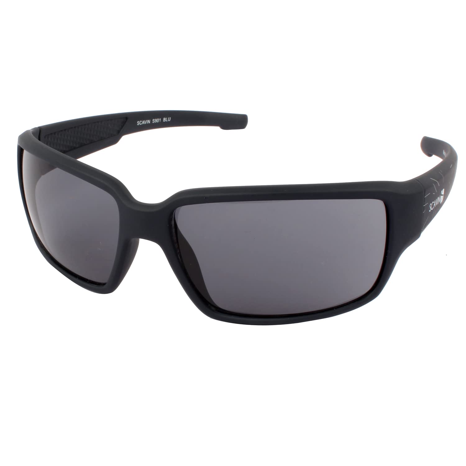 SCAVINMen's UV Protected Full Rim Wayfarer Grey Frame & Blue Lens Sunglasses With Assorted Color Case