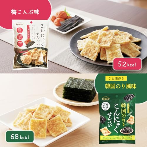 こんにゃくせんべい【６種類×３袋＝１８袋セット】＋特製オリジナルコースター１枚付 和風・韓国のり・コンソメ・ハーブ＆ビネガー・梅こんぶ・わさび 低脂質低糖質 食物繊維豊富 コレステロールゼロ 7枚目