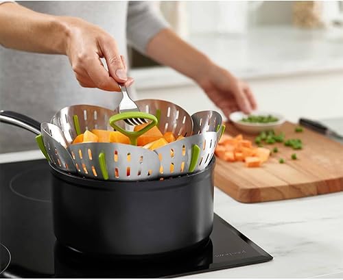 Miniatura 2 de Joseph Joseph - 45033 Joseph Joseph Bloom - Cesta de vapor plegable de acero inoxidable, tamaño único