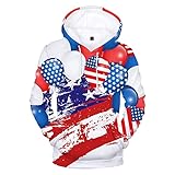 YuanDiann Qatar Coupe du Monde Football Pull a Capuche Fans Manche Longue Homme Femme Loose Sweat Shirt Impression Extensible Sport Casual Hoodie avec Poche 3D Etats-Unis 4XL