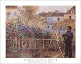 Pierre Auguste Renoir (Monet Painting in His Garden) Art Poster Print - 22' X 28'
