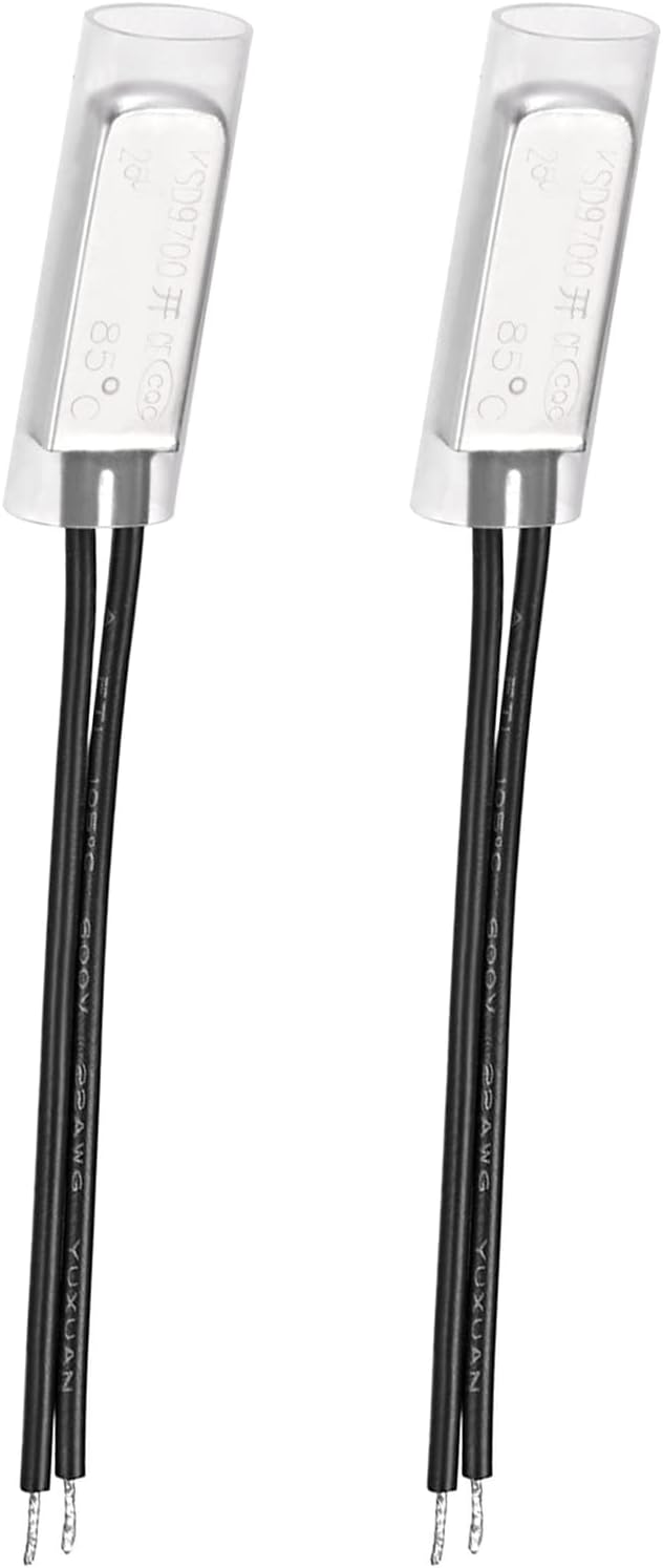 KSD9700 NO 85C Temperature Control Switch Thermostat Thermal Protector Switch - Normally Open/250V 5A/Metal/2Pcs