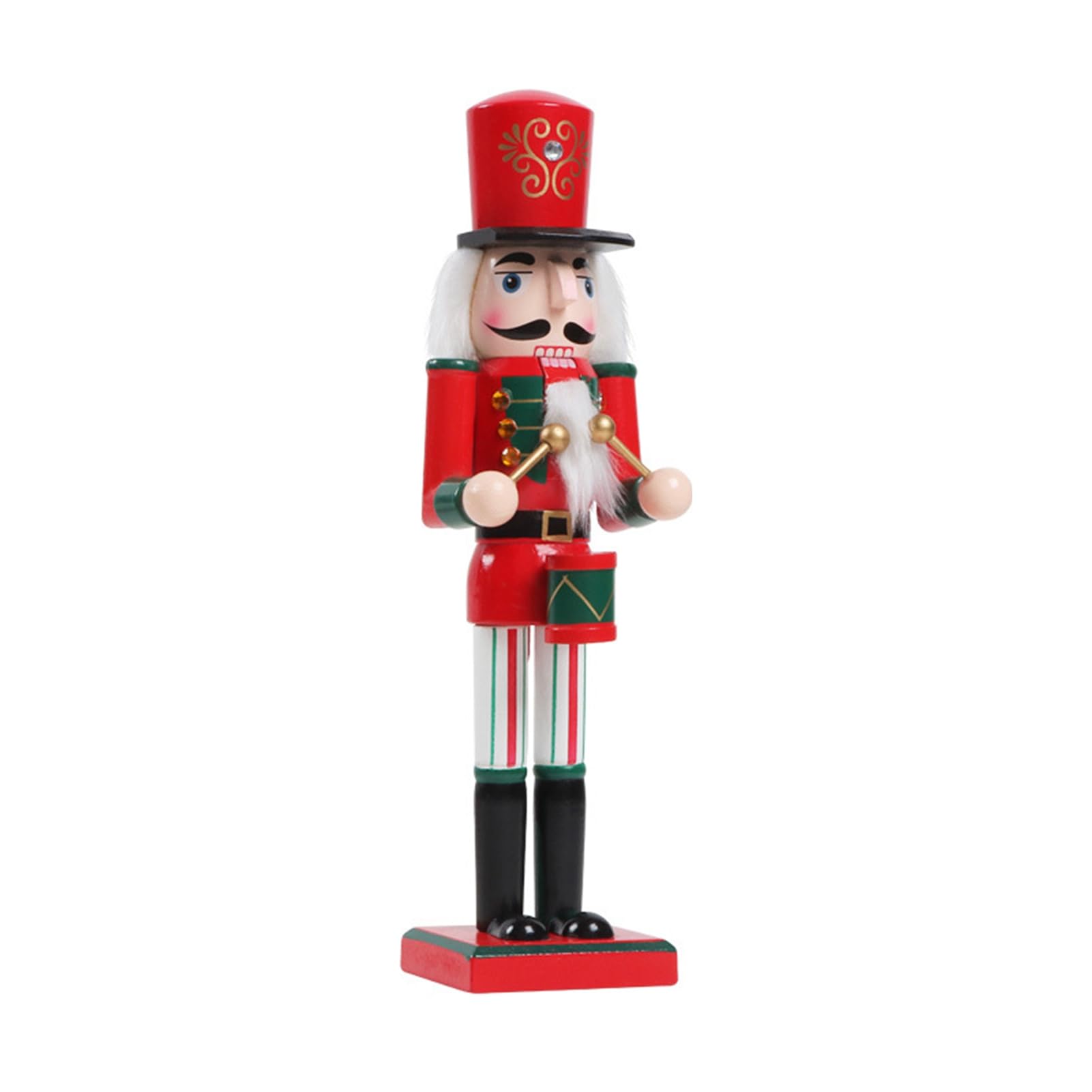 Glifora Christmas Nutcracker Ornament - Large Wooden Soldier Nutcracker Figurine for Christmas Tree, Front Door and Hotel Decoration
