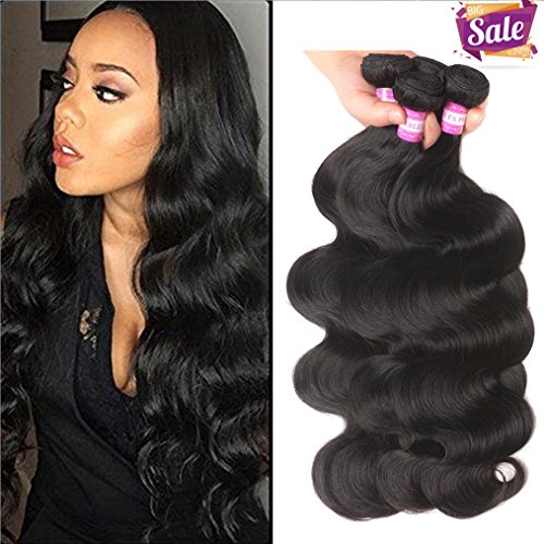 Brazilian Human Hair Body Wave 3 Bundles 16 18 20 Unprocessed 9A Brazilian Virgin Human Hair Weft Body Wave Remy Hair Weave Bundles Natural Color