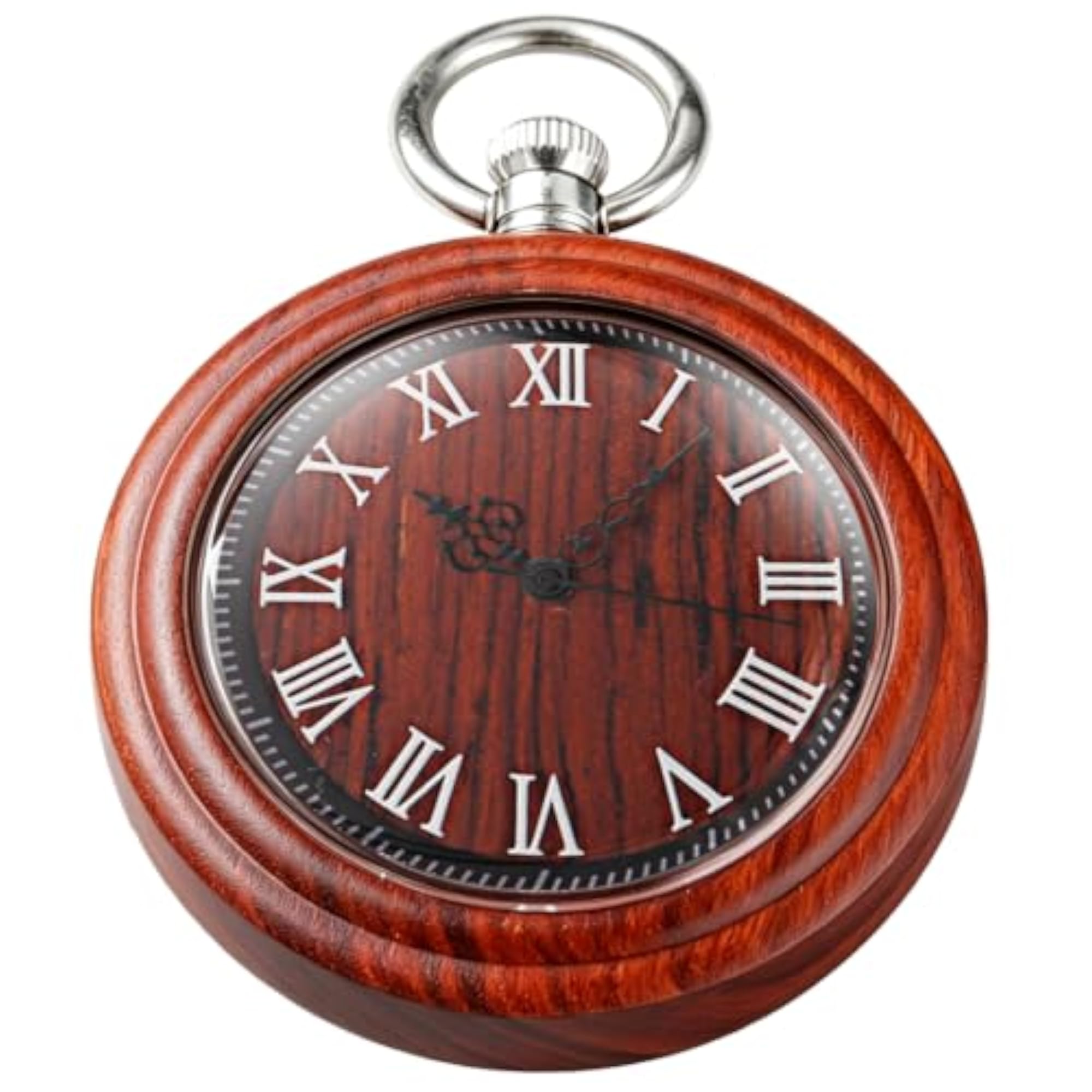 Customized Wooden Pocket Watch, Handmade Bamboo Analog Quartz