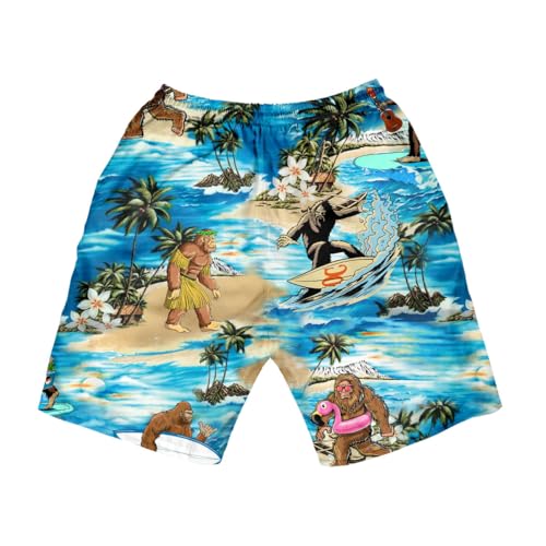 Funny Hawaiian Shorts for Men Tropical Floral Shorts Mens Swim Trunks Mens Shorts3