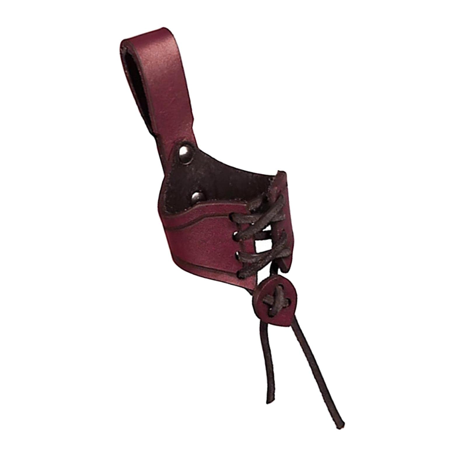 MYADDICTIONMYADDICTION Horn Shape Cup Mug Case Ox Horn Holster with Buckled Loop Tankard Hanger Red Clothing Shoes & Accessories | Mens Accessories | Belt Buckles