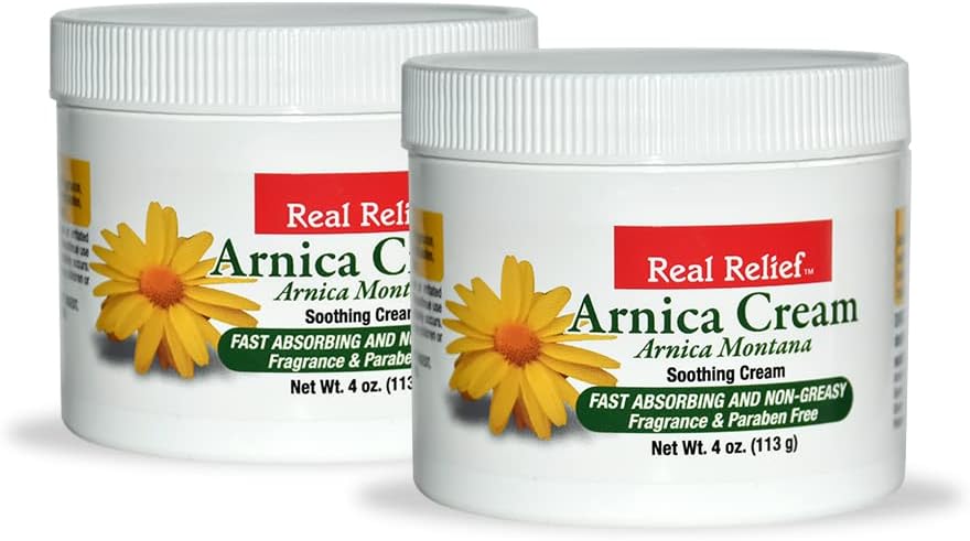 Arnica Cream Natural, Non-Greasy, Unscented Soothing Cream for Pain Relief, 4 oz (Pack of 2)
