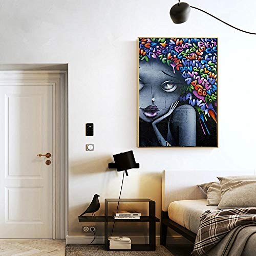 Lienzos artísticos de niñas tipo Wall Street para transformar tu salón con arte urbano 1