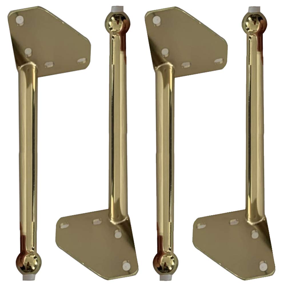 Set di 4 Gambe per Mobili in Metallo,Gambe per Tavolo Affusolate in Ferro,per Tavolino/MobileTV/Toeletta,capacità di Carico 300 kg (661 Libbre),Oro,con Viti (8/10 Pollici)
