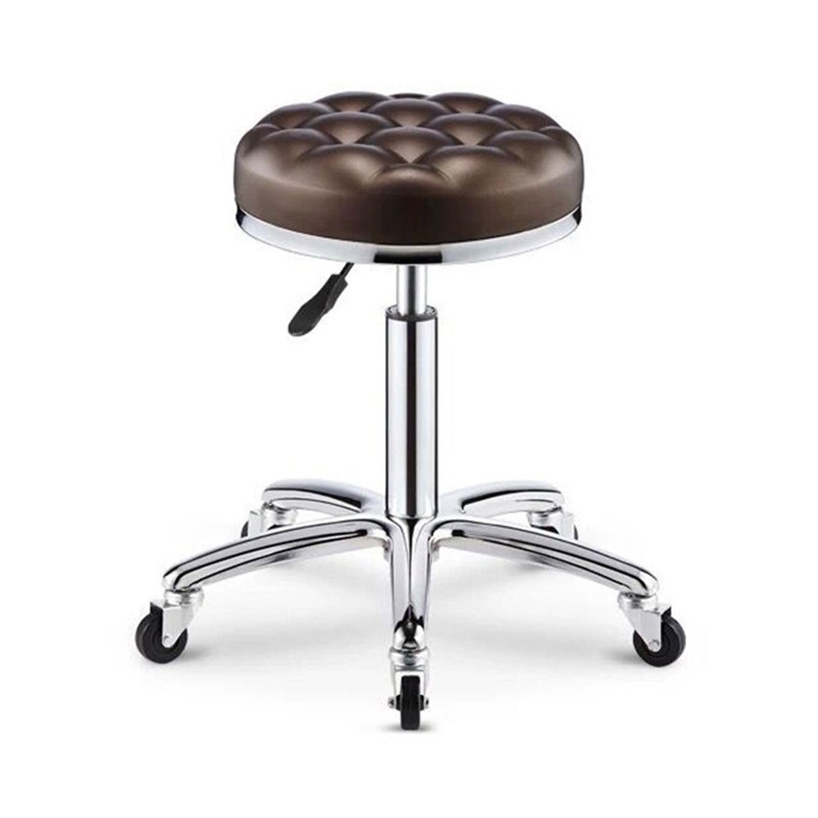 Taburete giratorio redondo ajustable resistente con ruedas para taller, guitarra, laboratorio, tatuaje, banco de trabajo, silla giratoria hidráulica médica