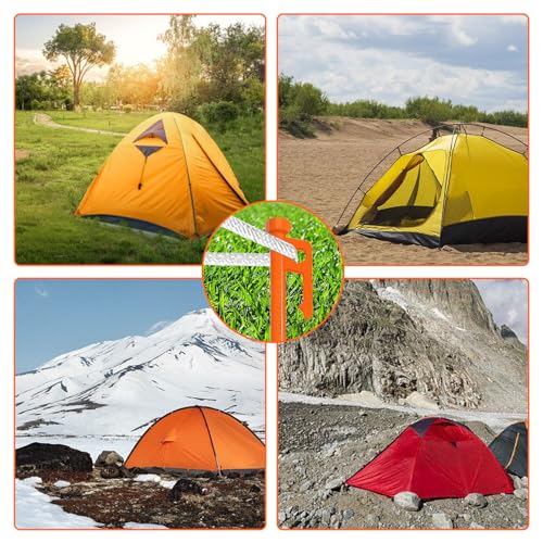 image for Eurmax USA 10 inch Multiuse Heavy Duty Steel Tent Stakes Tarp Pegs Cam