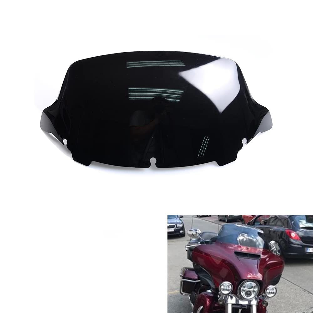 Pare-brise Moto 11,4 Cm Pour Harley Touring (2014-2022) - Street Glide, Electra Glide - Noir ABS