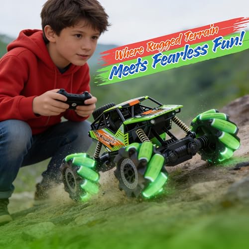 Image of Gooyo GY-015SS Rechargeable Explorer Climb Spray Monster RC Car, Power Source: in-Built Battery for Car (Included) & 2xAA Battery for Remote Controller (Not Included) (Green)