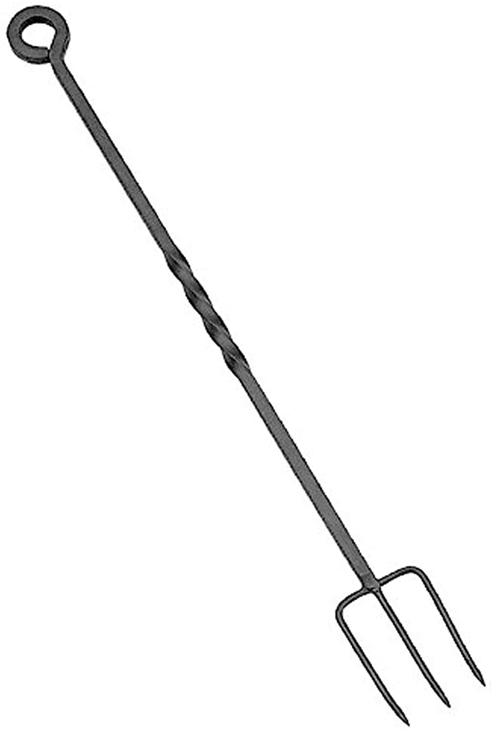Fireplace Tools Poker Shovel Brush Tongs Fork Chestnut Roaster Black Cast Iron Fireside Companion Set (Fork)