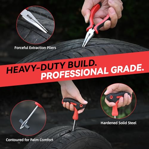 VCANENERGY Tire Repair Kit with Compressor