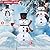 Lighted Snowman Family Outdoor Christmas Decoration, Set of 3 Collapsible Snowman Yard Lights, 270 LED White Pre-lit Snowman Lights for Indoor Outdoor Garden, Lawn, Patio Xmas Decor