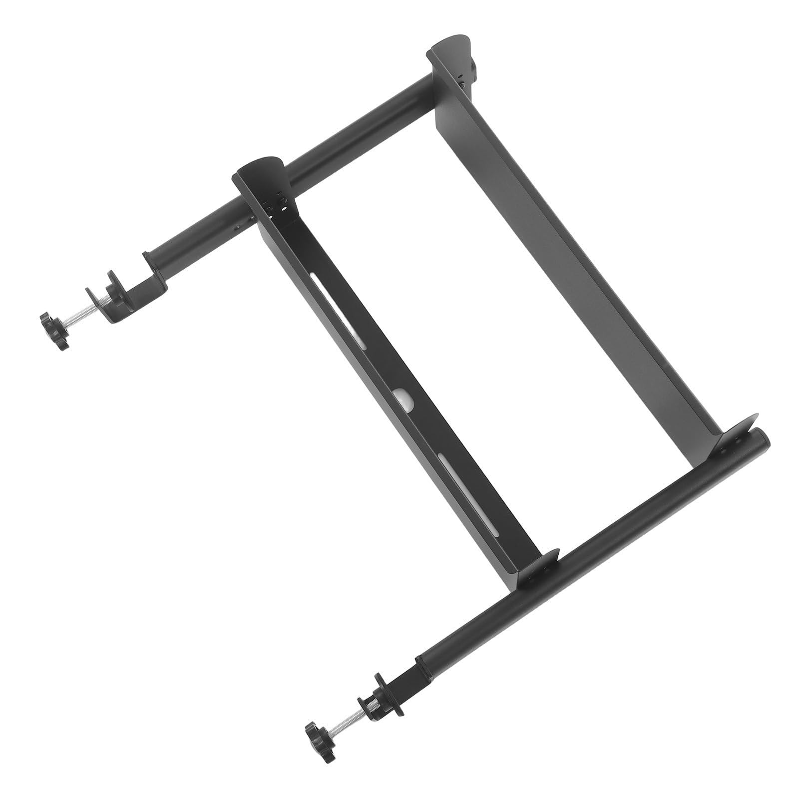NUOBESTY Klemmregal Schreibtisch 2 stufiges Desktop Organizer Regal aus Eisen in Schwarz mit Einfacher Montage für Heimarbeitsplatz und Arbeitszimmer