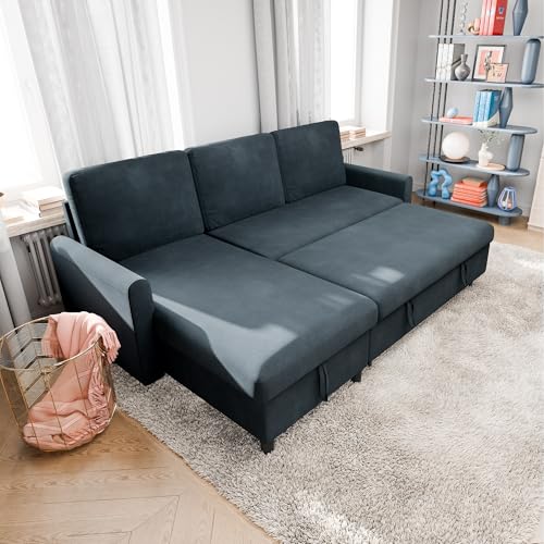 Vongrasig Pull Out Couch, Convertible Sleeper Sofa with Storage, Small