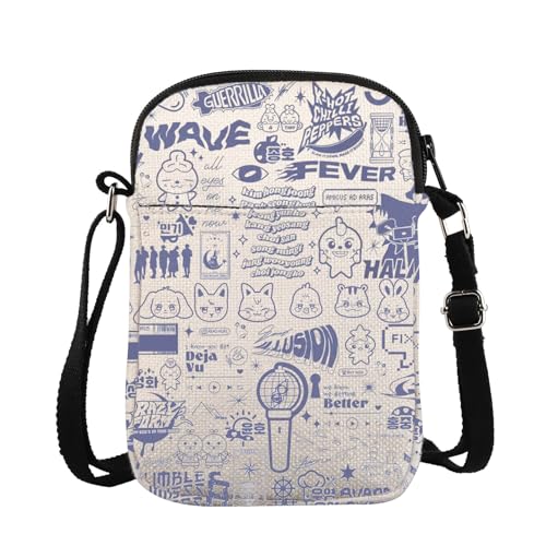 ZJXHPO Kpop Crossbody Bag Kpop Lover Gift Concert Messenger Bag K-pop Shoulder Bag Kpop Team Carry On Bag