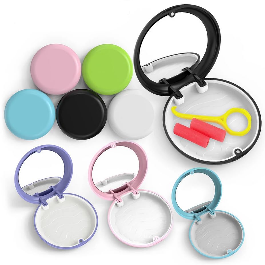 Miniatura 3 de Estuche para alineador y retenedor, 2 piezas de funda de retención de alineador de ortodoncia sólida para dentadura postiza, funda protectora para