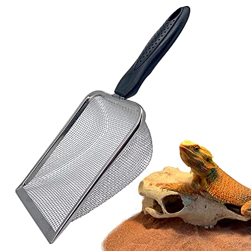 Falltail Stainless Steel Reptile Sand Substrate Scoop Shovel Sifter Fine Mesh...