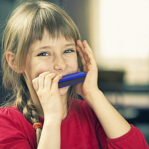 Zhujiehigh-Harmonica-10-Holes-20-Tones-Kids-Harmonica-Beginner-Mouth-Organ-Key-of-C-Music-Gifts-for-Musicians-Kids-Adults-Beginners-Performers-Harmonica-Blue